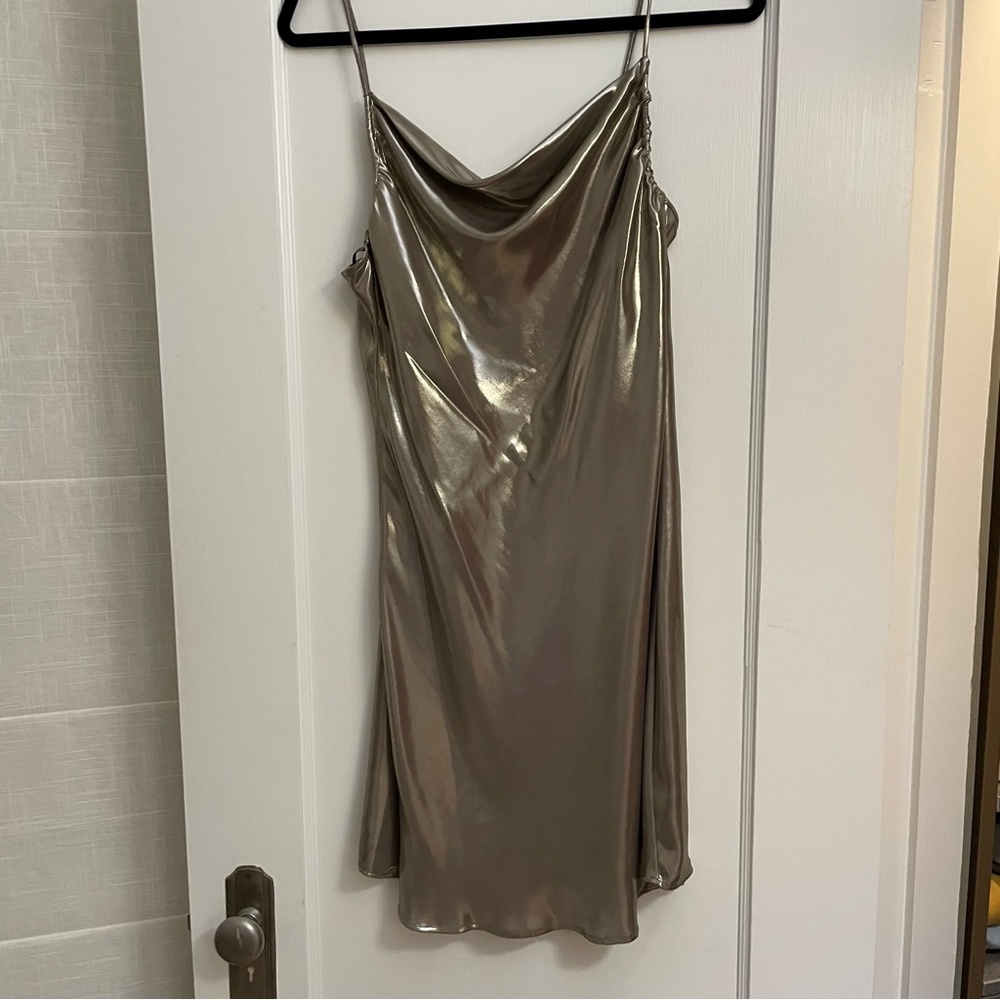 Zara mini metallic dress